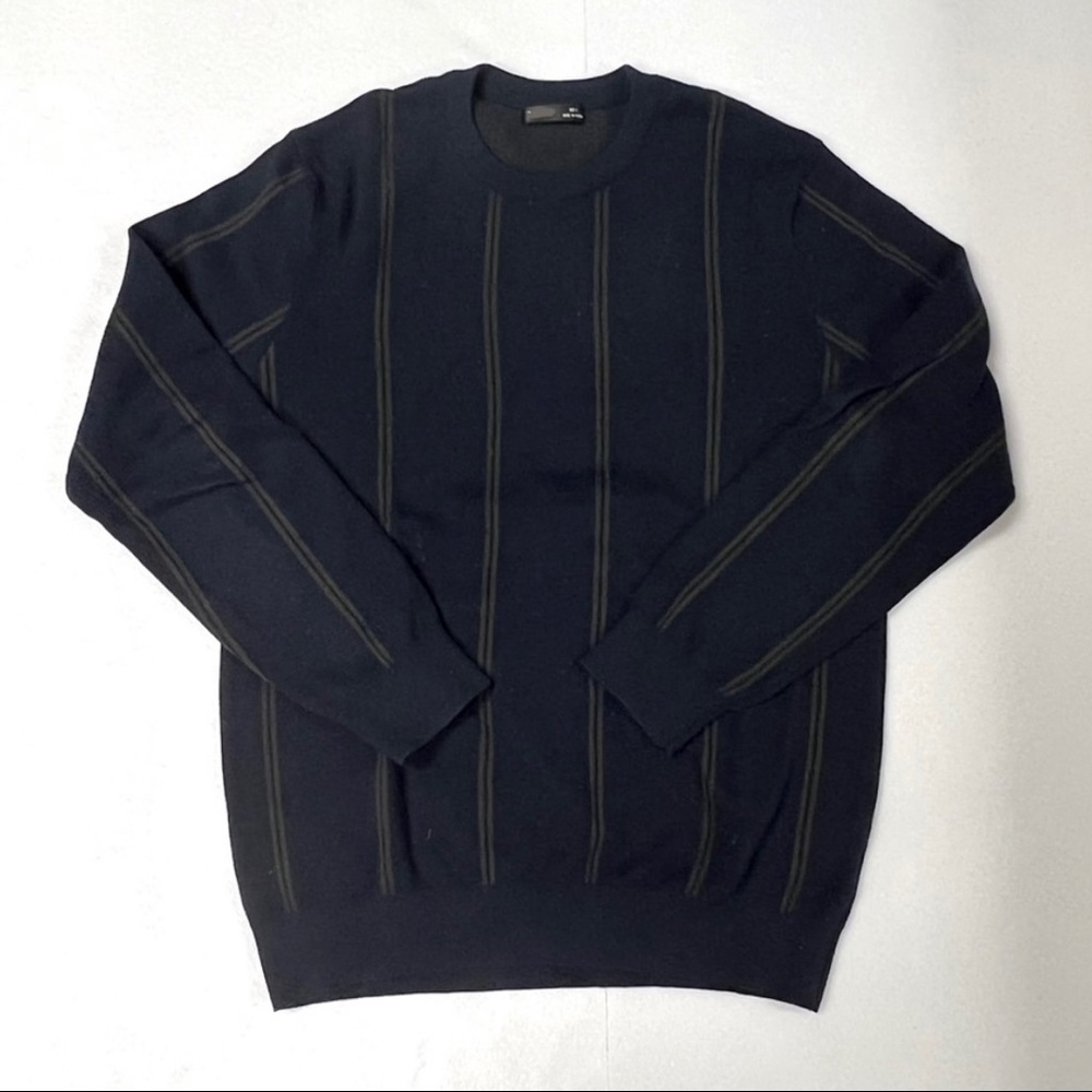 Navy Striped Oversized Sweater